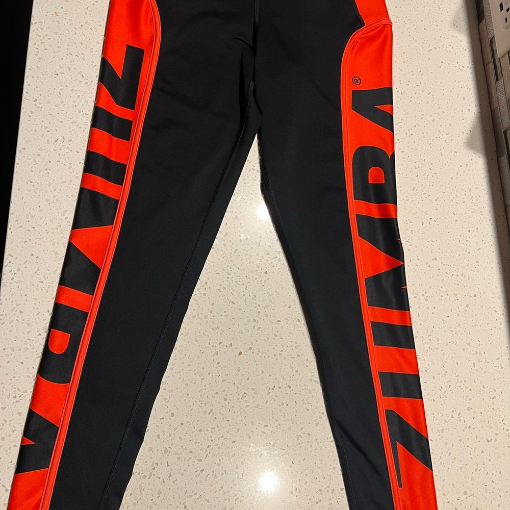 Zumba Fitness Kids Leggings in Black and Orange